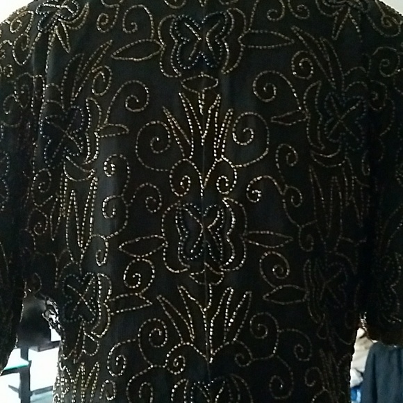 VINTAGE BEADED DENISE ELLE TOP - Picture 5 of 8